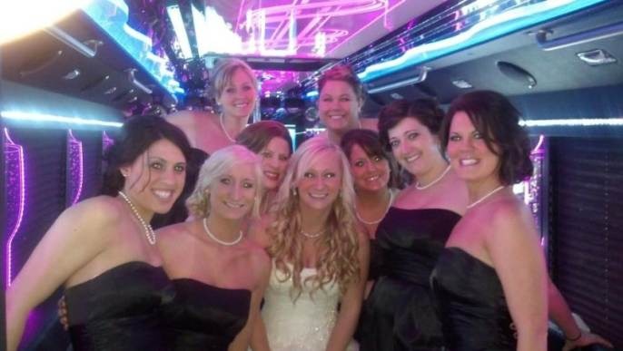 Happy customers enjoying luxury limousine service from www.transportwayhub.pro in a memorable experience.